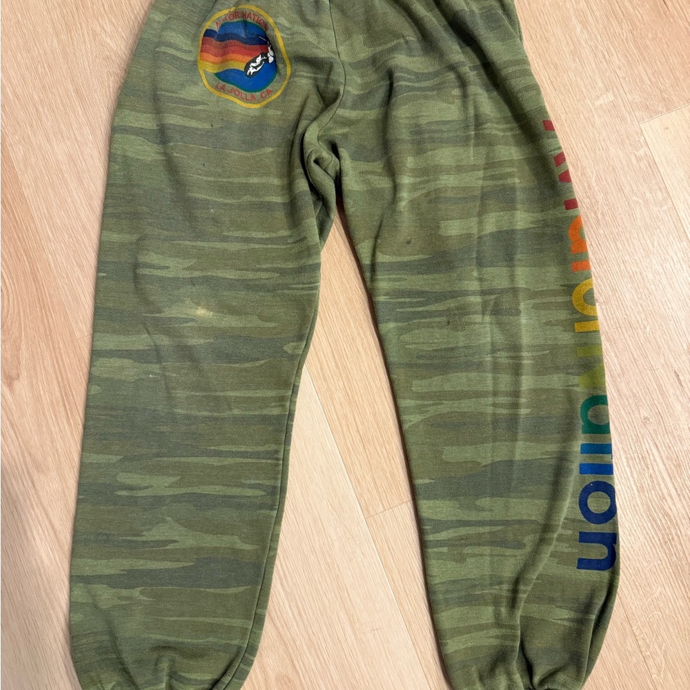 Men’s Camo Joggers with Rainbow Detail